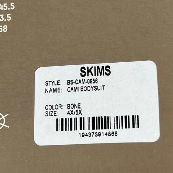 SKIMS Essential Cami Bodysuit Bone Womens 4X/5X - Picture 11 of 12
